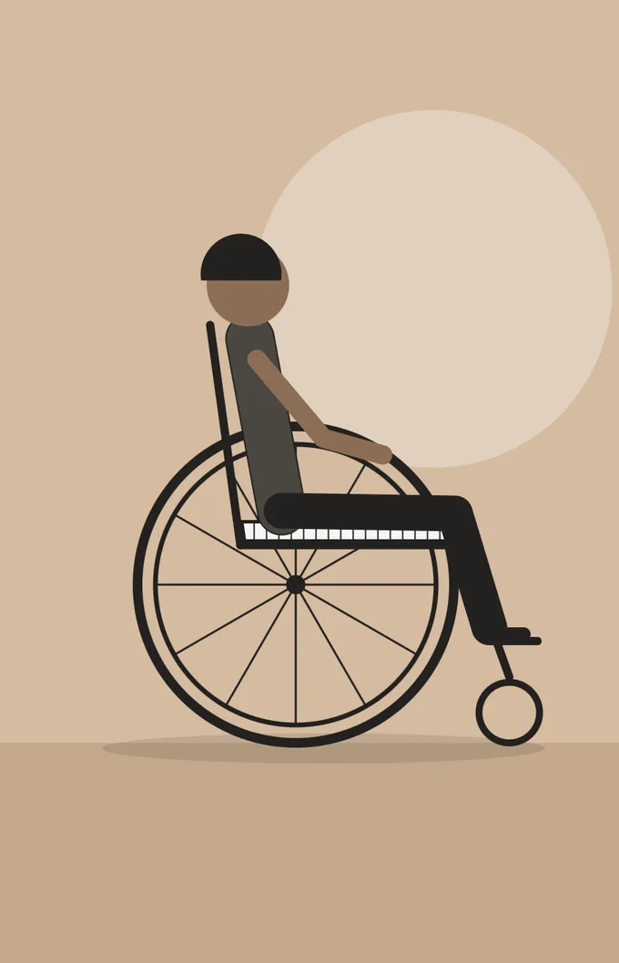 Ilustración: silla activa en uso