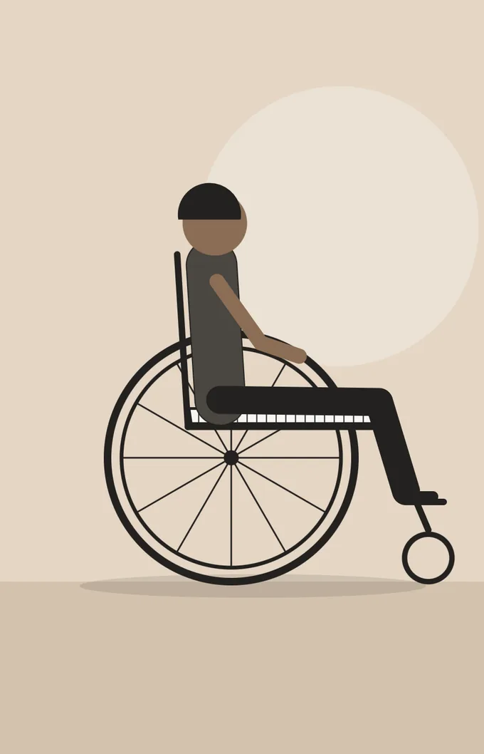 Ilustración: silla bariátrica en uso