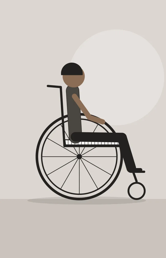 Ilustración: silla estándar en uso